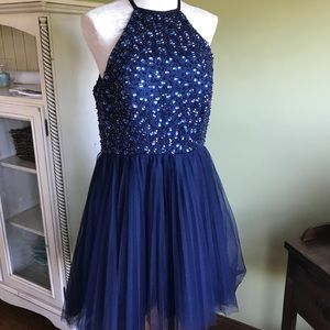 Blue homecoming dress w/ beading